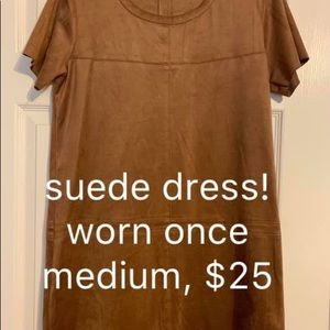 Suede dress, worn once